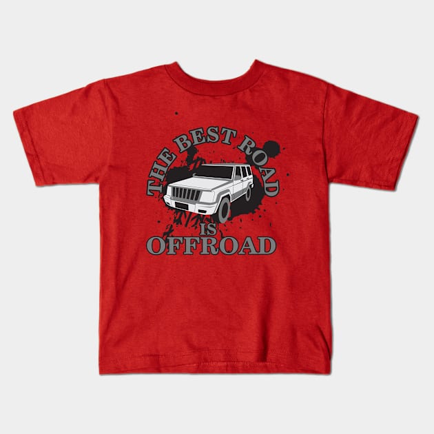 The best road is OFFROAD! Kids T-Shirt by nektarinchen